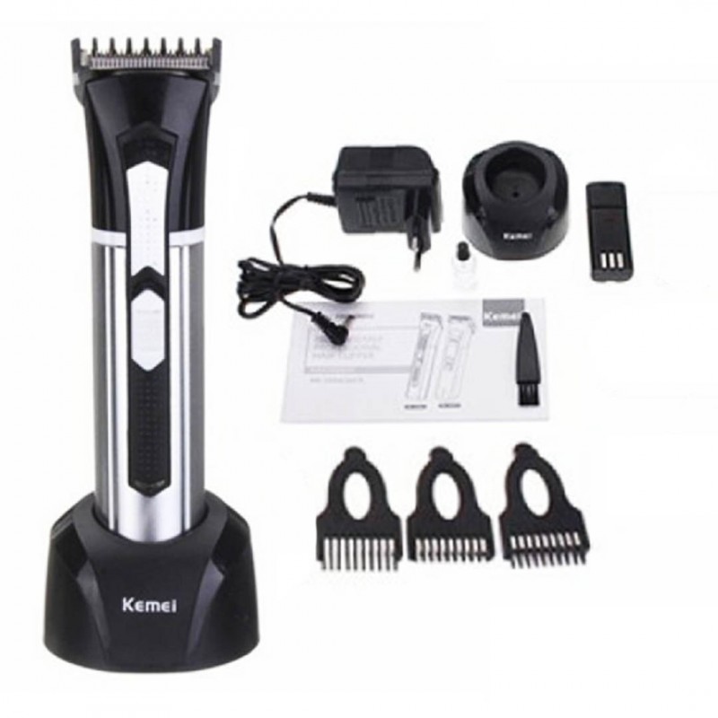 Kemei Rechargeable Shaver - Silver Coated