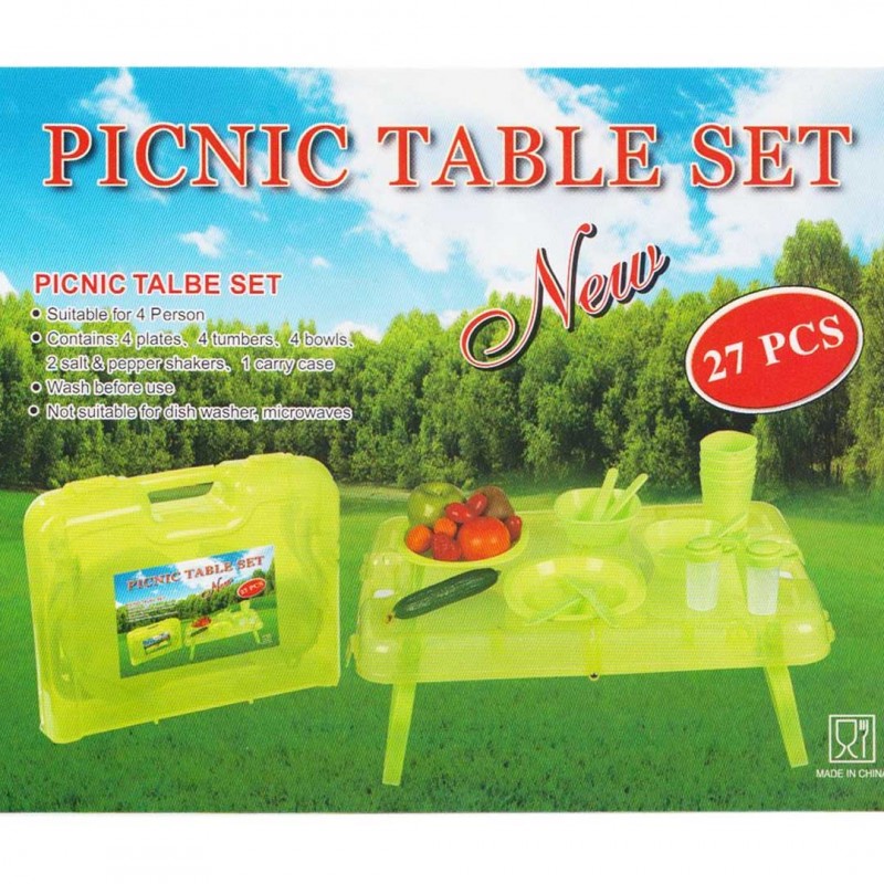 Outdoor Picnic Complete Dining Set With Mini Table