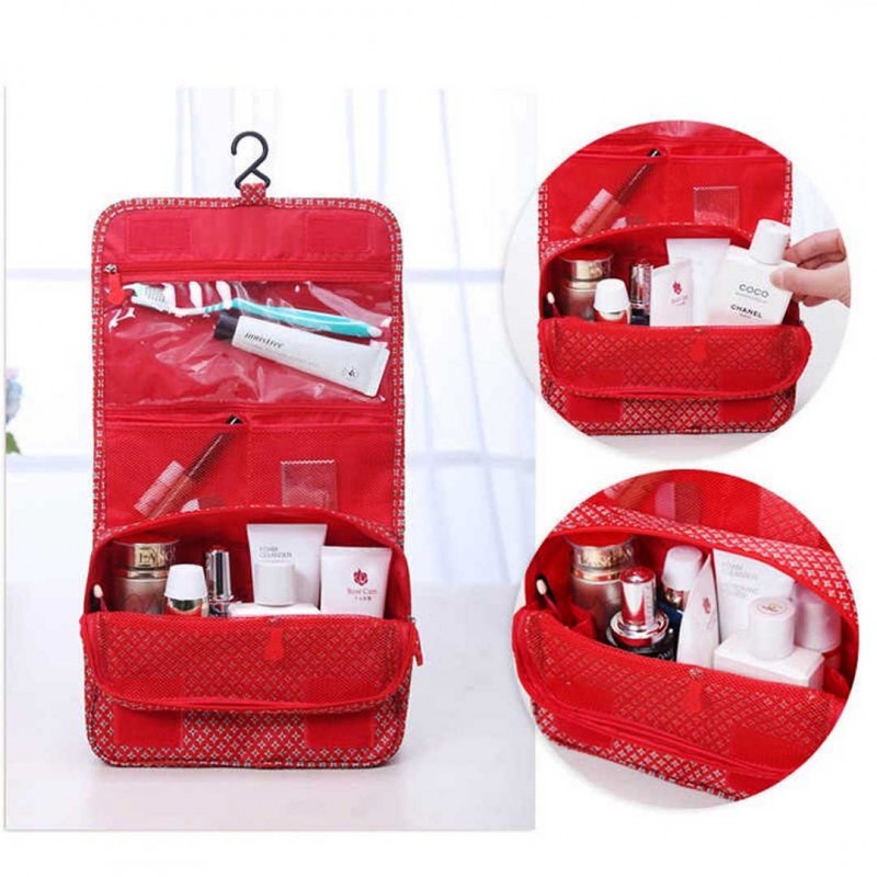 Travel Cosmetic Bag For Makeup Multi-function Large Capacity Hook Bag