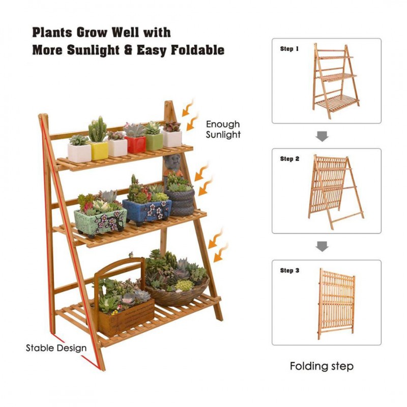 Bamboo Wood Ladder Plant