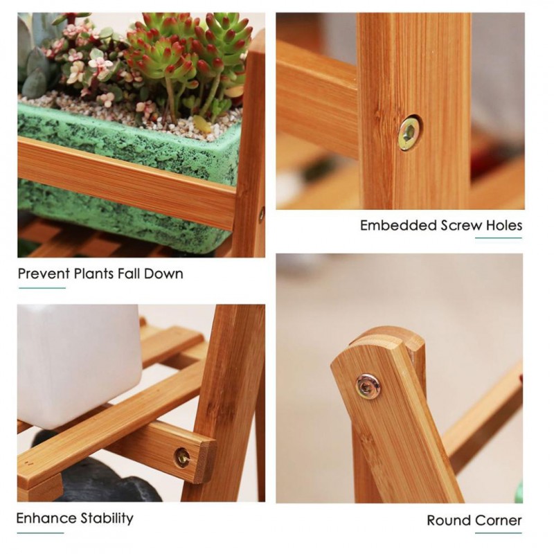 Bamboo Wood Ladder Plant