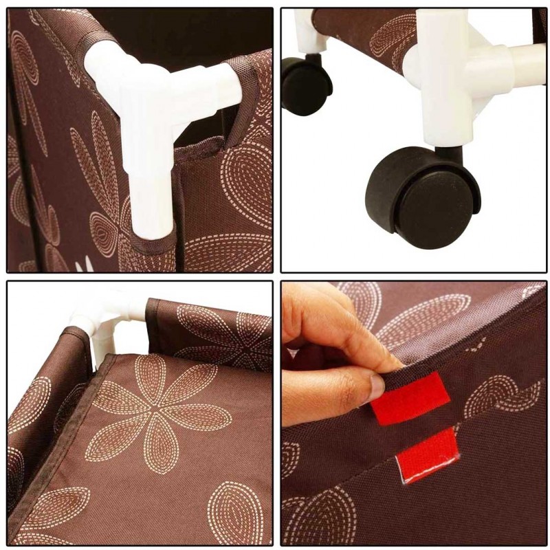 Foldable Trolley Laundry Basket