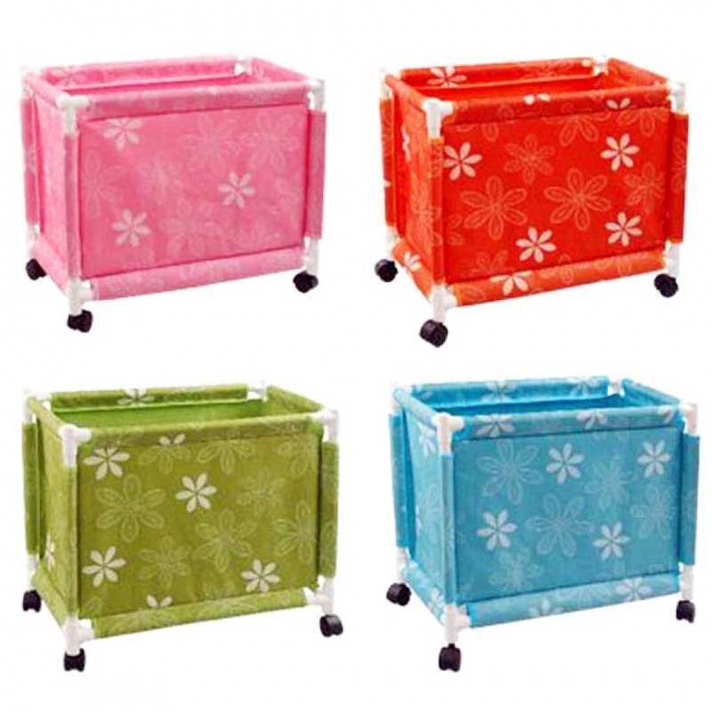 Foldable Trolley Laundry Basket
