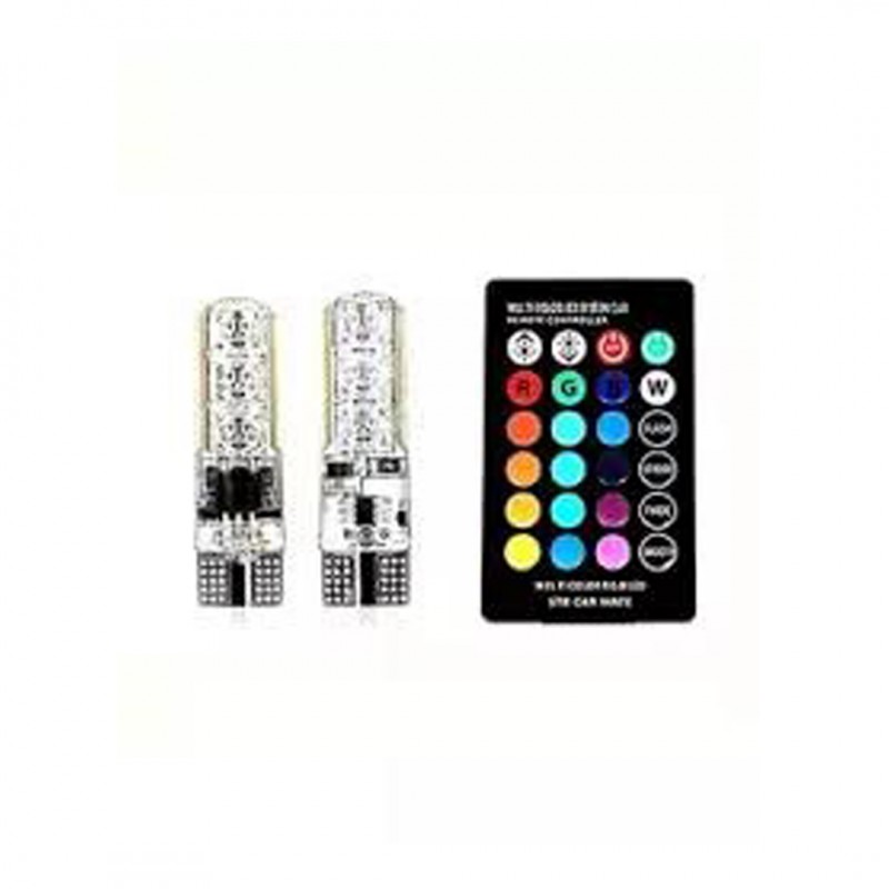 Multi Color LED Car Parking Light Bulbs With Remote Control