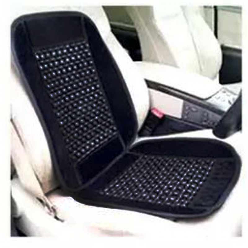 Wood Bead Seat Cushion Cover Set – Black