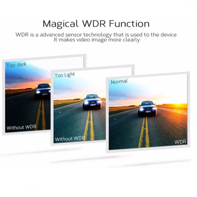 Vehicle Inner Mirror Black Box DVR full HD Dual Rec- 12v