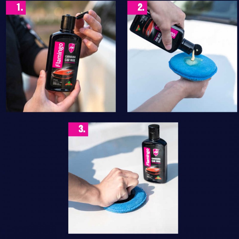 Flamingo Carnauba Car Wax Pack (Buy 01 & Get 01 Free)
