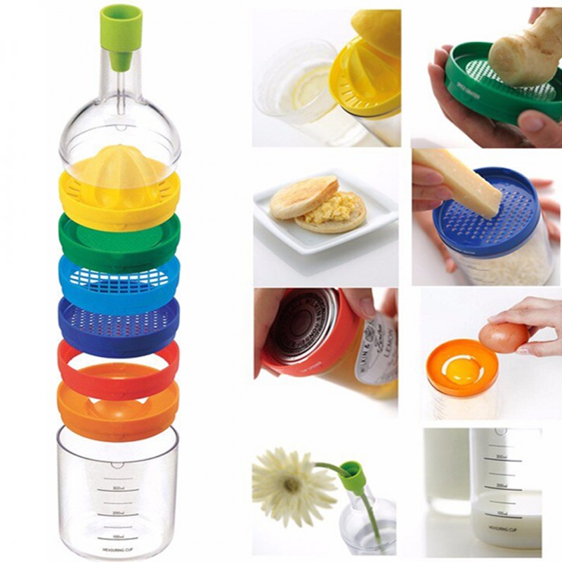 8 in 1 Bottle Multipurpose Gadget for Funnels Lemon Squeezers Graters Mashers and More Buy 01 Get 01 Free