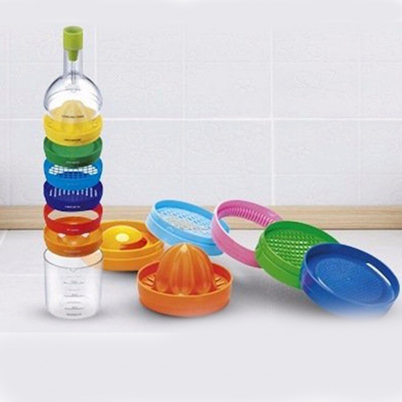 8 in 1 Bottle Multipurpose Gadget for Funnels Lemon Squeezers Graters Mashers and More Buy 01 Get 01 Free