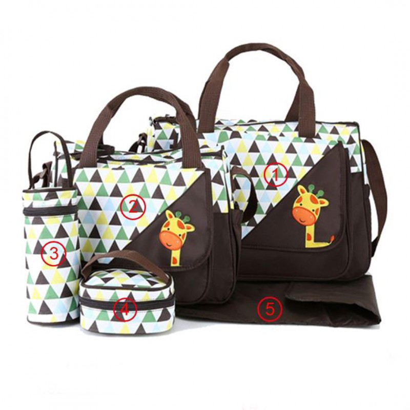 Multifunction Baby Diaper Bag 5 Pcs Set