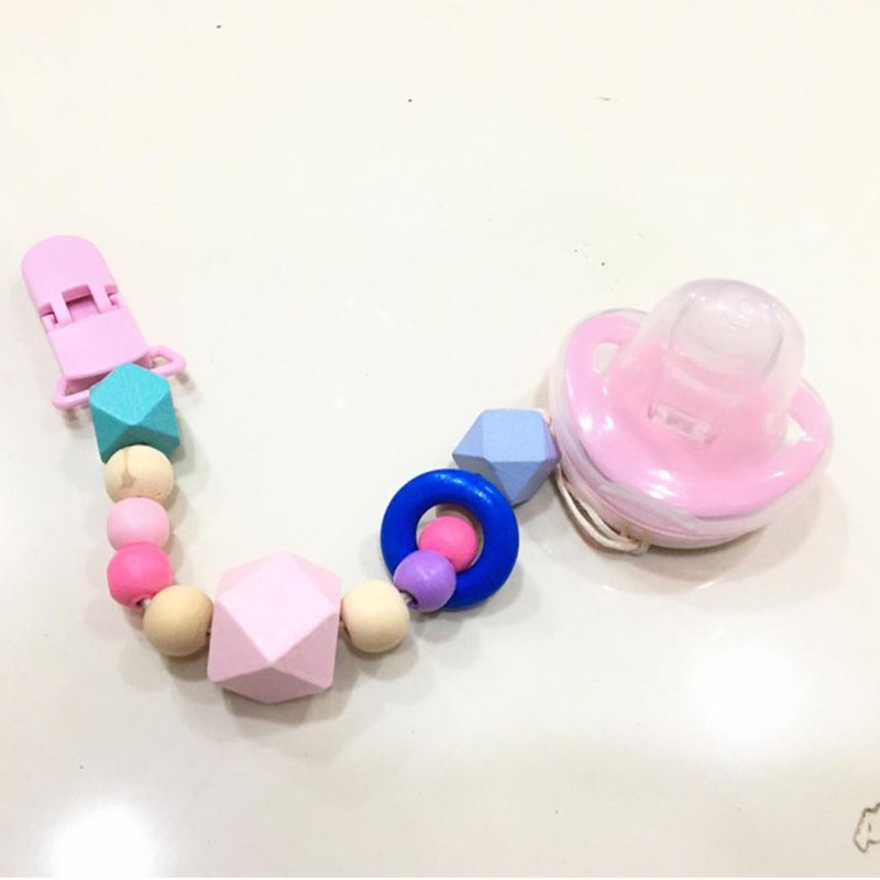 Baby Pacifier Clip Pearl Teether Holder
