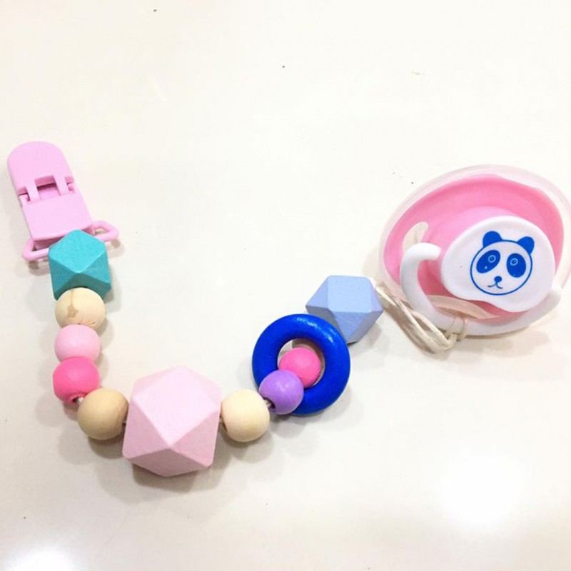 Baby Pacifier Clip Pearl Teether Holder
