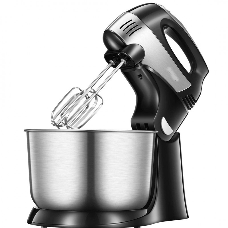 Stand Hand Mixer Blender with Rotating Bowl Kitchen Appliance for Baking and More