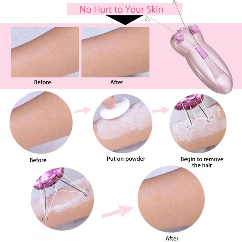 Electric Rechargeable Bee Threading Hair Epilator