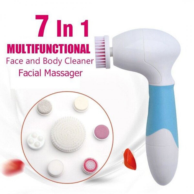 Bath Spa Face Waterproof 7 In 1 Cordless Cleansing Brush AE- 8288