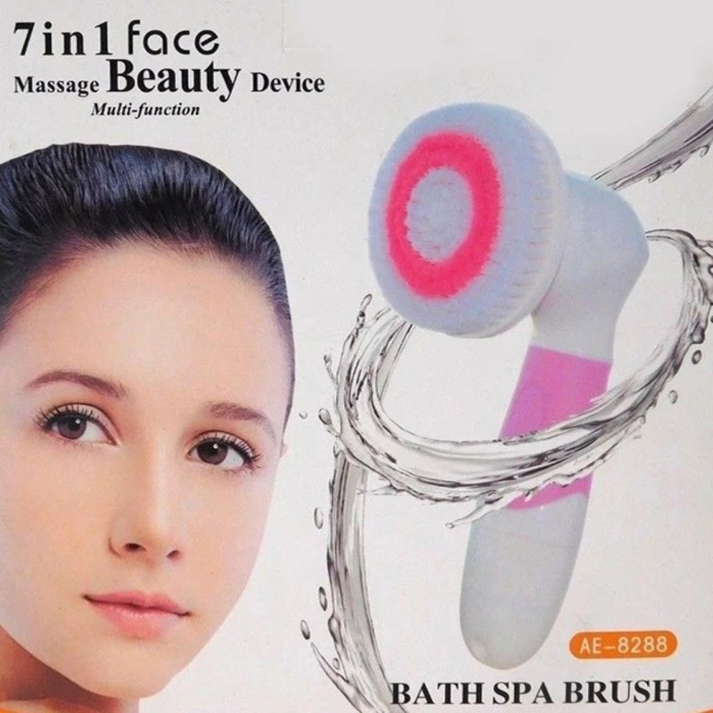 Bath Spa Face Waterproof 7 In 1 Cordless Cleansing Brush AE- 8288