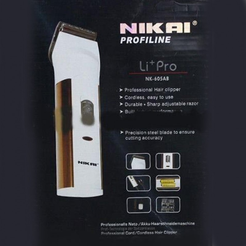 NIKAI NK 605AB Hair Clipper With 4 Removable And Adjustable Attachments