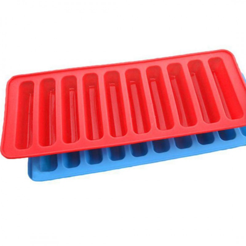 Rectangle Ice Cube Tray for Cracker Bars Make Long, Thin Ice Cubes for Water Bottles Pack of 04