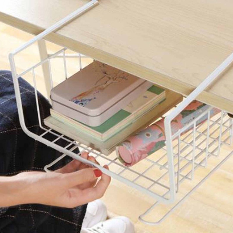 Shelf Hanger Basket Stainless Steel Wire Storage Rack