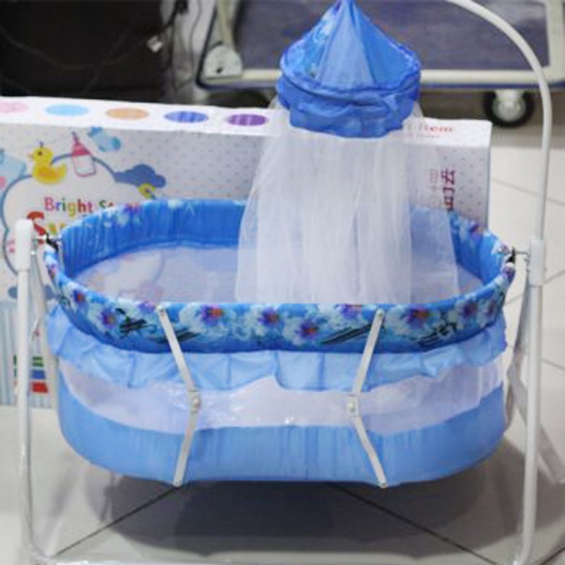 Bed For Babies IN Blue Color With Mosquito Net main image 1