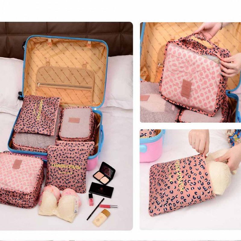06pcs Travel Packing Luggage Organizer Bag