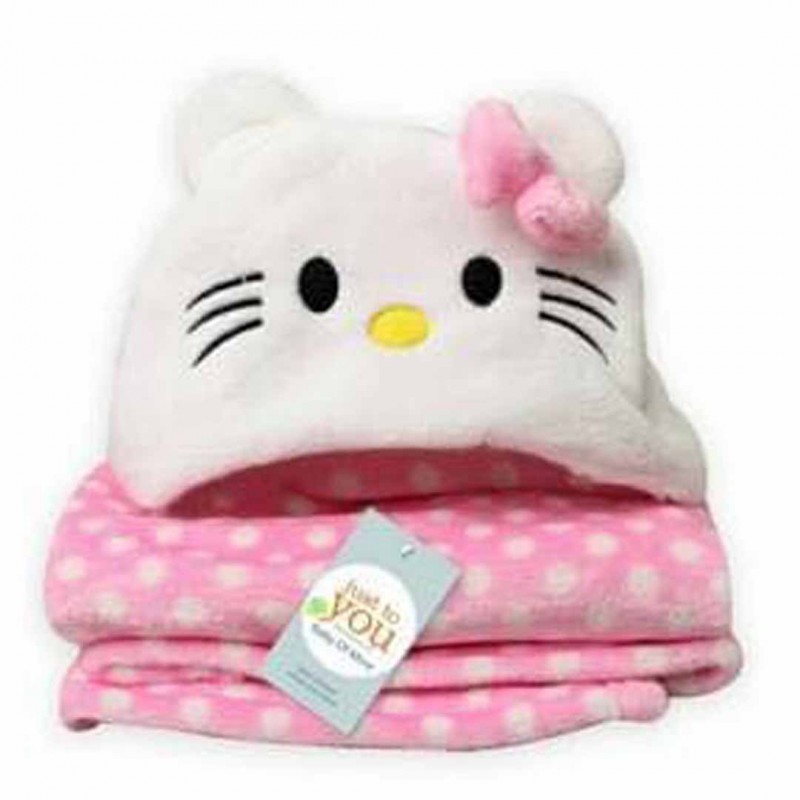 Towel blanket with Cartoon Character Hood