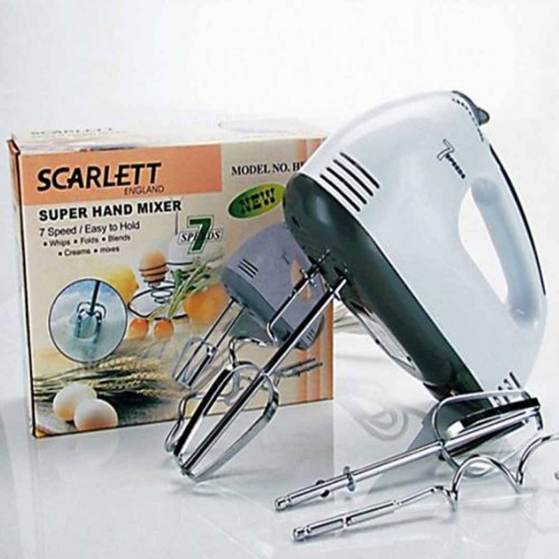 Scarlett Hand Mixer Powerful 7 Speed Hand Mixer for Baking and Cooking