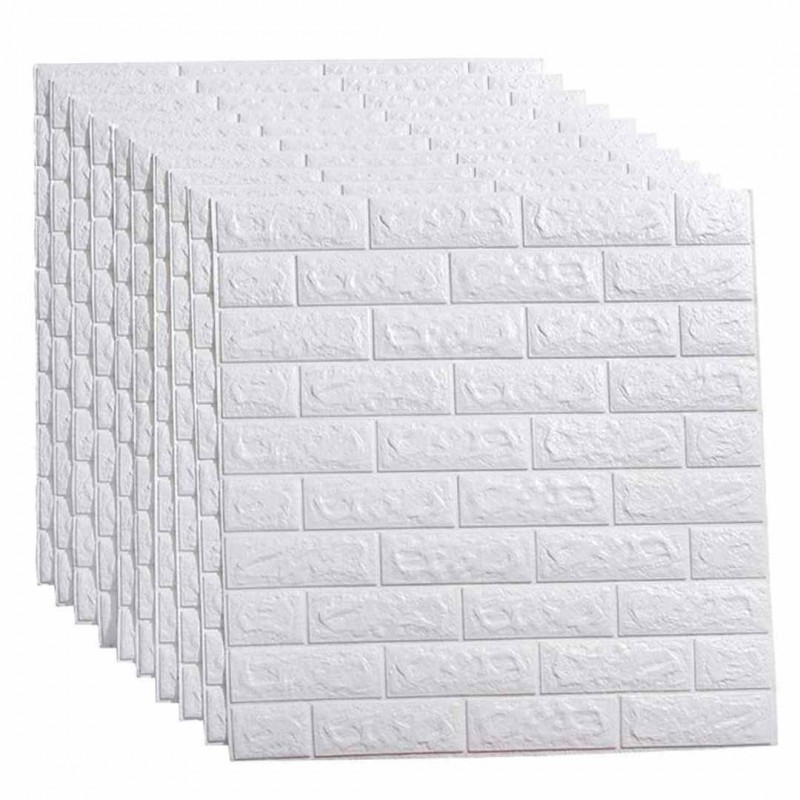 3D Wall Panels Peel and Stick Wallpaper White Pack Of 10