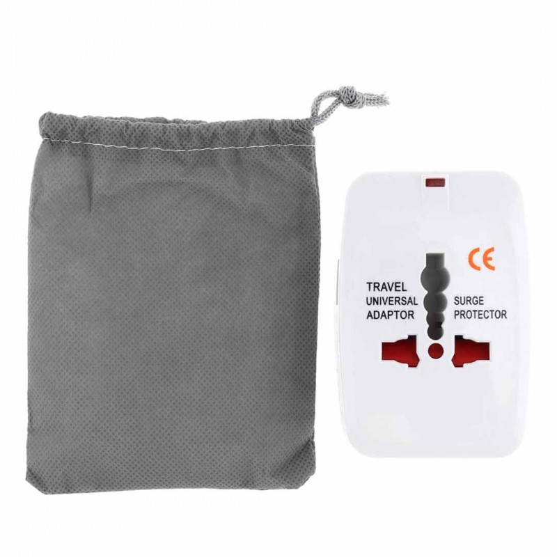 White Multi Purpose Global Universal Travel Adapter Plug