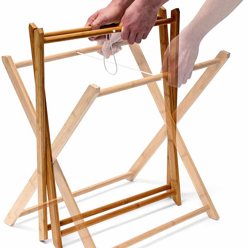 Bamboo Table with Serving Tray