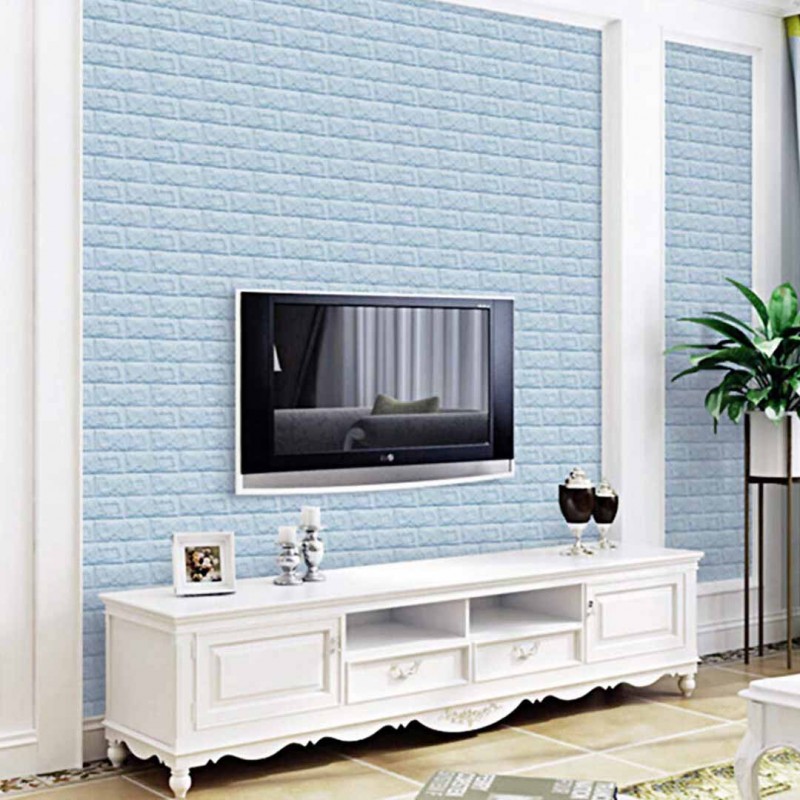 3D Wall Panels Peel and Stick Wallpaper Blue Pack Of 05