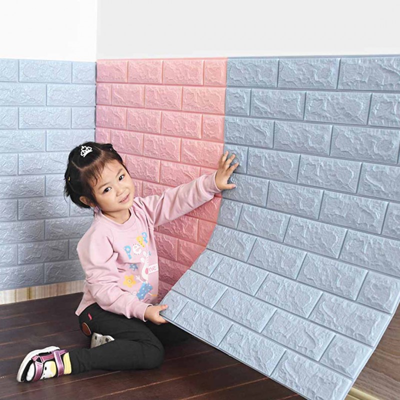 3D Wall Panels Peel and Stick Wallpaper Blue Pack Of 25
