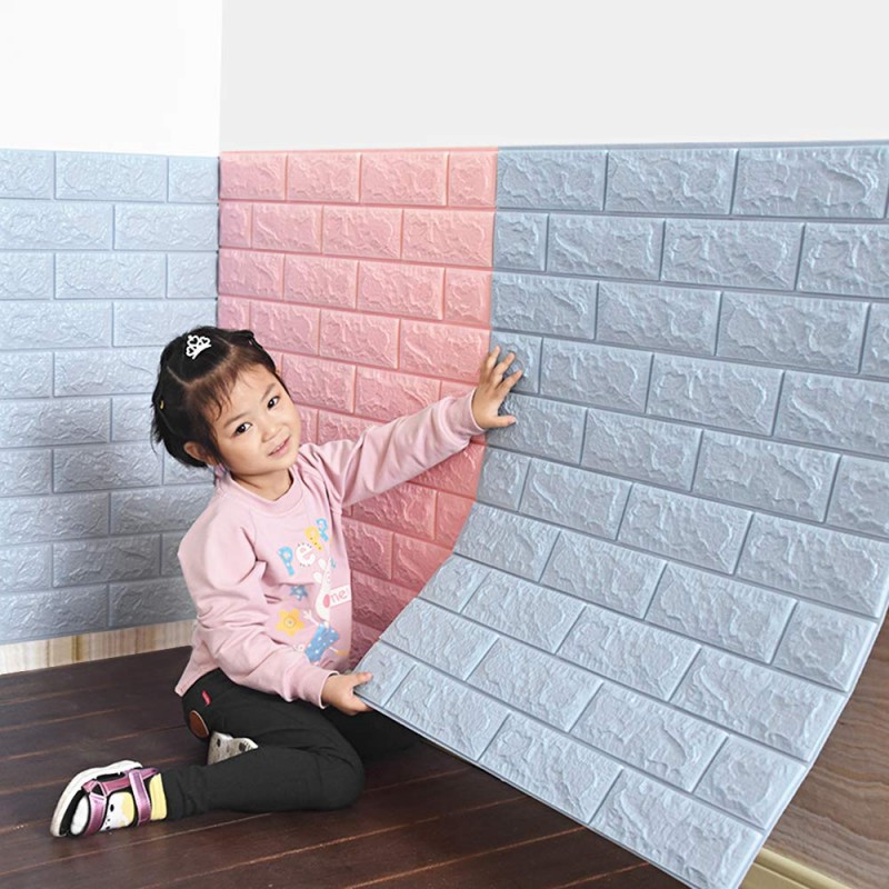 3D Wall Panels Peel and Stick Wallpaper Blue Pack Of 30