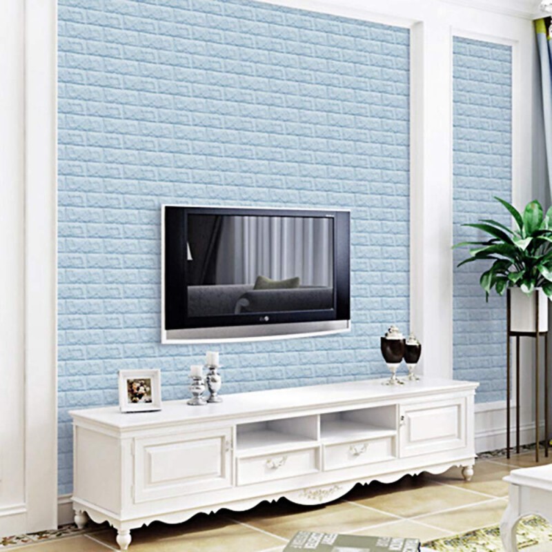 3D Wall Panels Peel and Stick Wallpaper Blue Pack Of 30