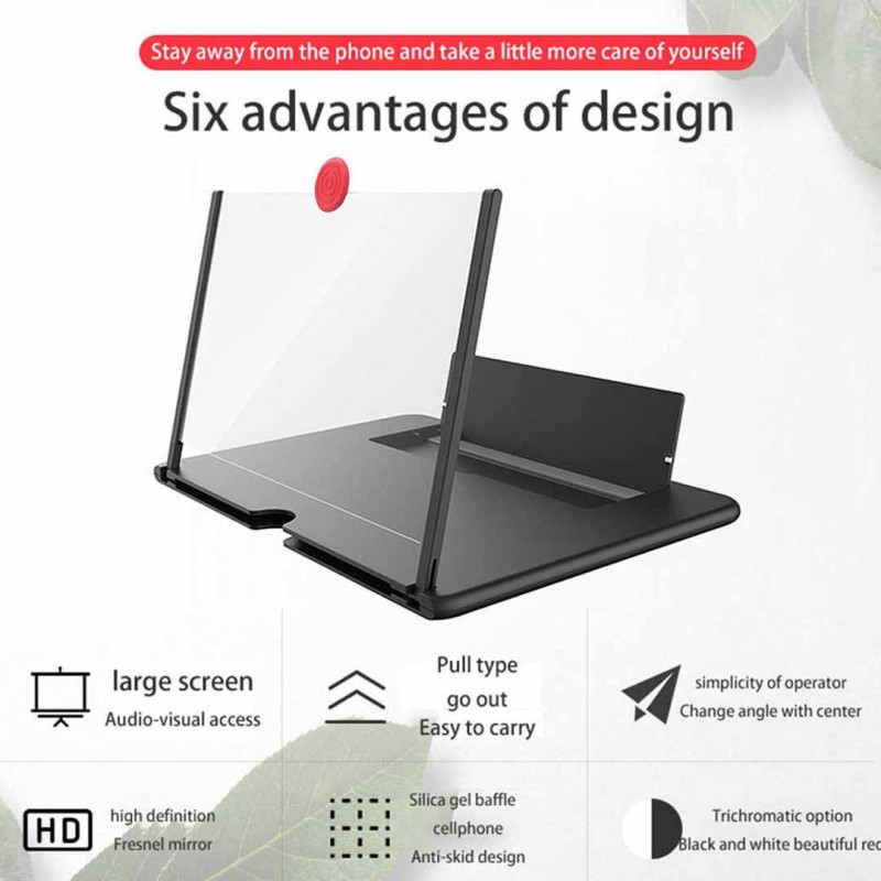 Mobile Phone Screen Magnifier Foldable 3D Video Amplifier