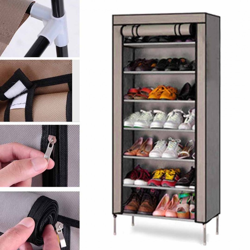 7 Layer Portable Multi Utility Shoe Rack Organizer