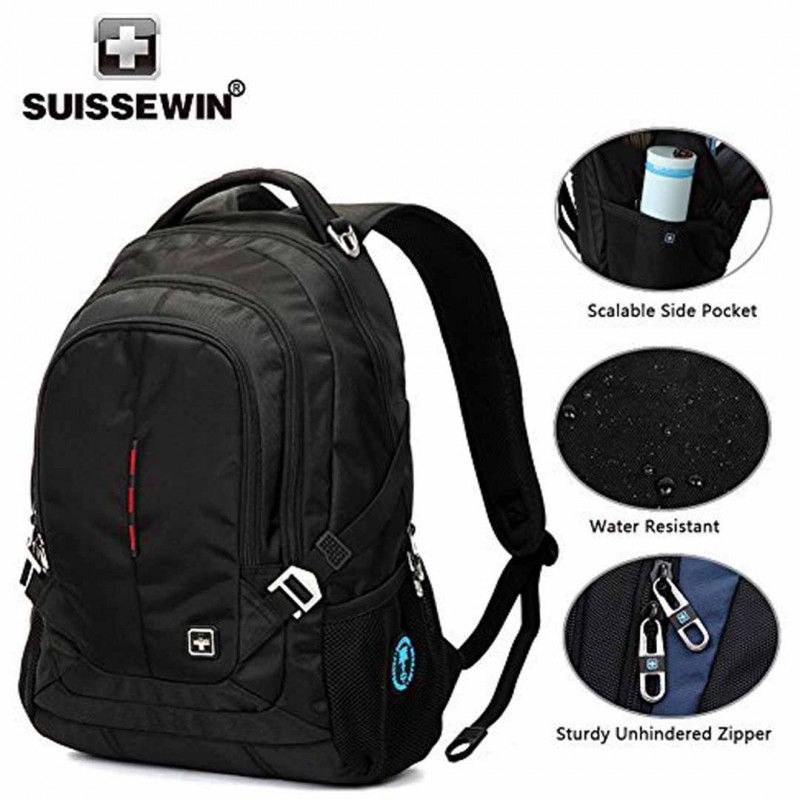 Suissewin Travel Laptop Backpack,Business Anti Theft Slim Durable Laptops Bag