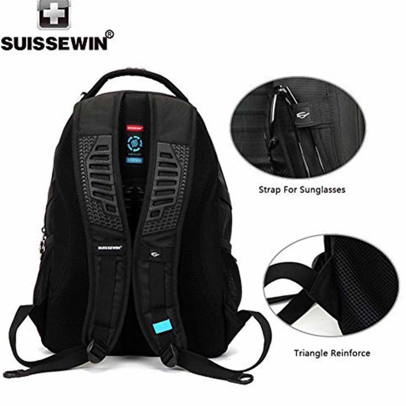 Suissewin Travel Laptop Backpack,Business Anti Theft Slim Durable Laptops Bag
