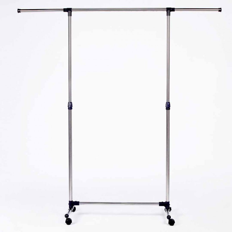 Single Pole Telescopic Movable Houseware Portable Clothes Rack