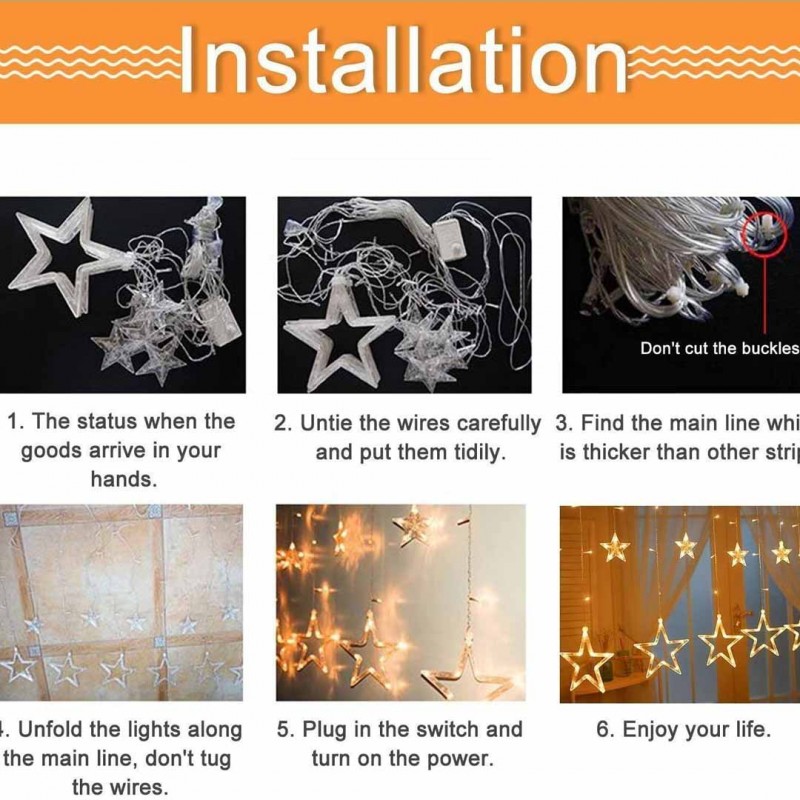 Led Star Curtain Lights