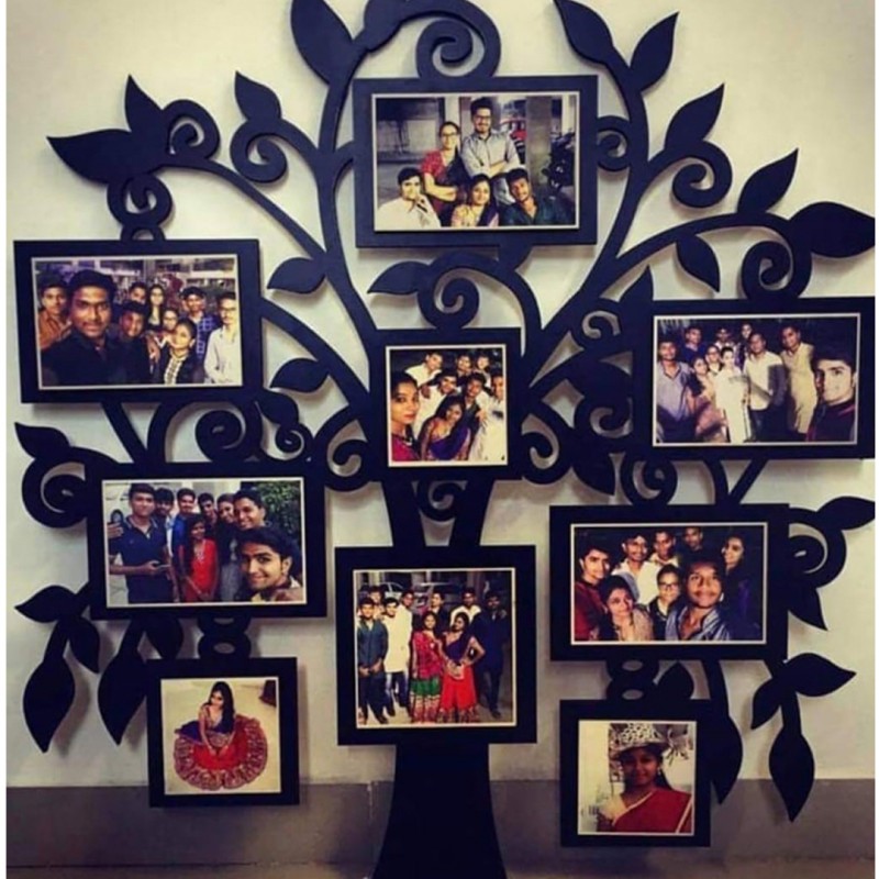 9 Picture Tree Shaped Designer Collage Photo Frame