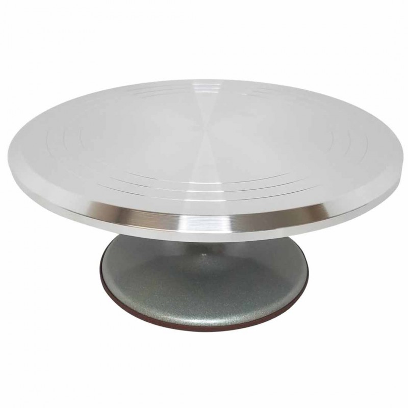 Stainless Steel Turntable Stand Rotating Cake Turntable for Decorating, Baking, and Serving