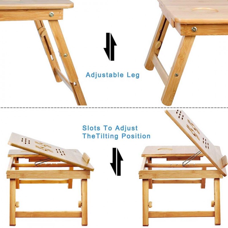 Laptop Stand Table with Drawer to Organize Stationary Item