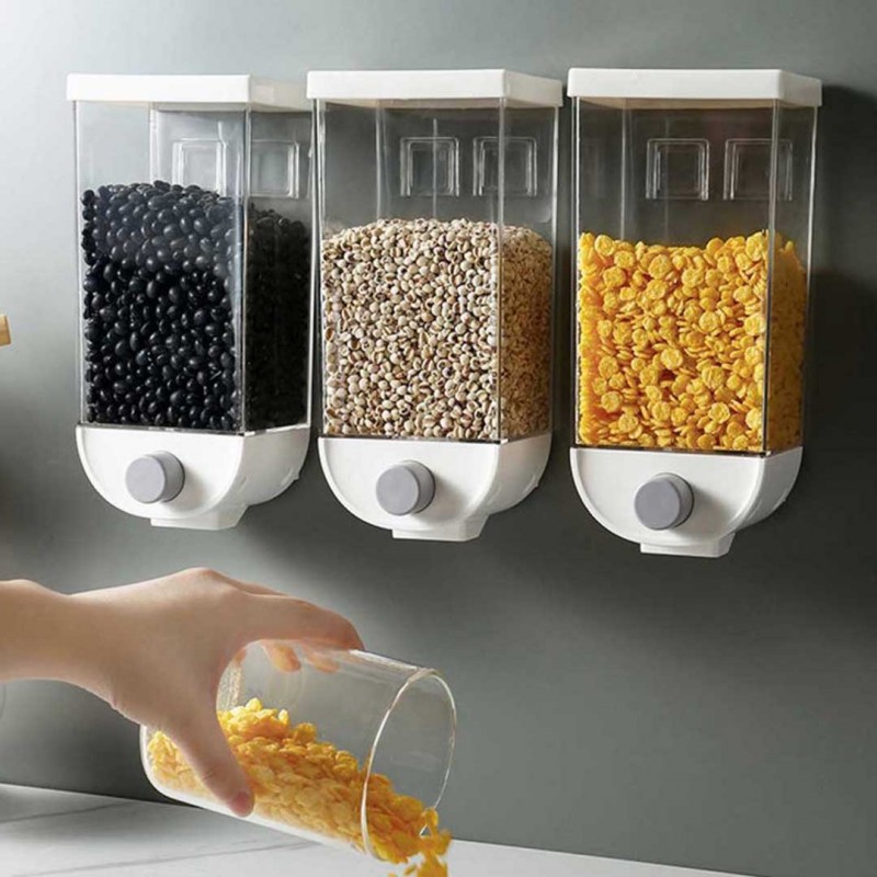 Storage Wall Mounted Cereal Dispenser (02 Piece)