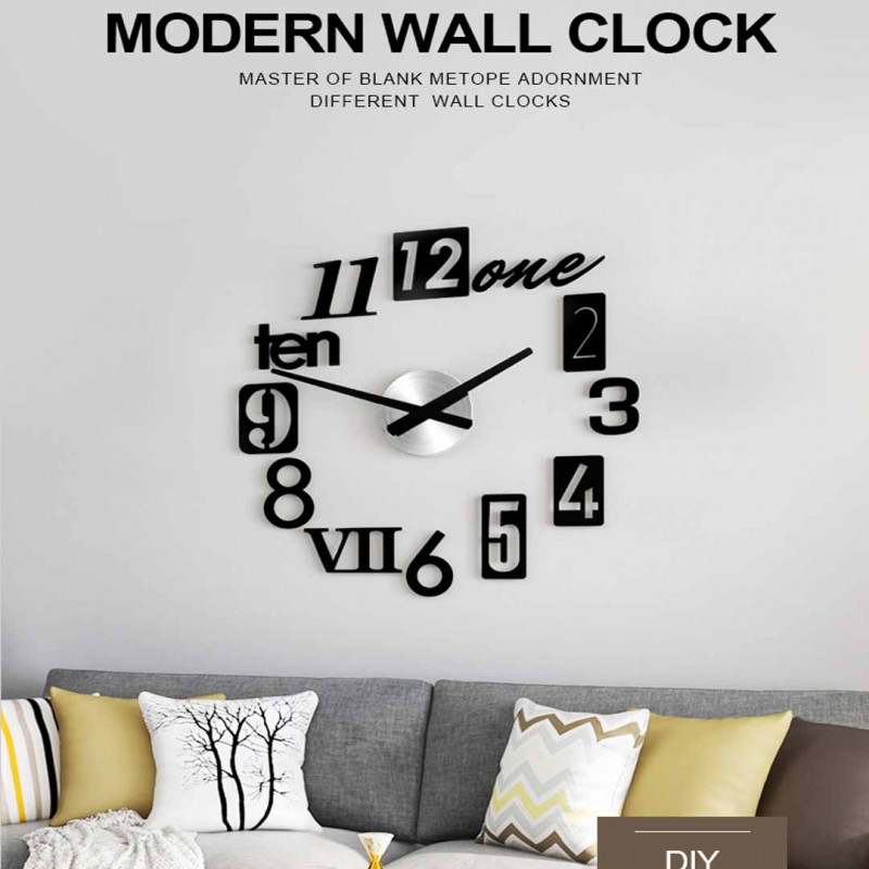 DIY Digital Wall Clock Modern Design