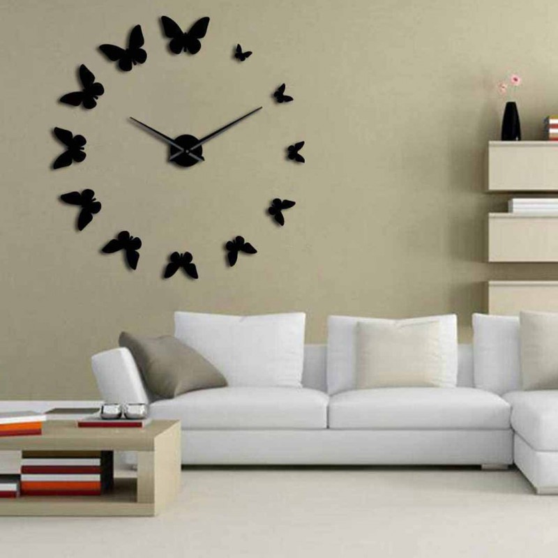 Creative Clock Butterfly Sticker 3d Wall Clock