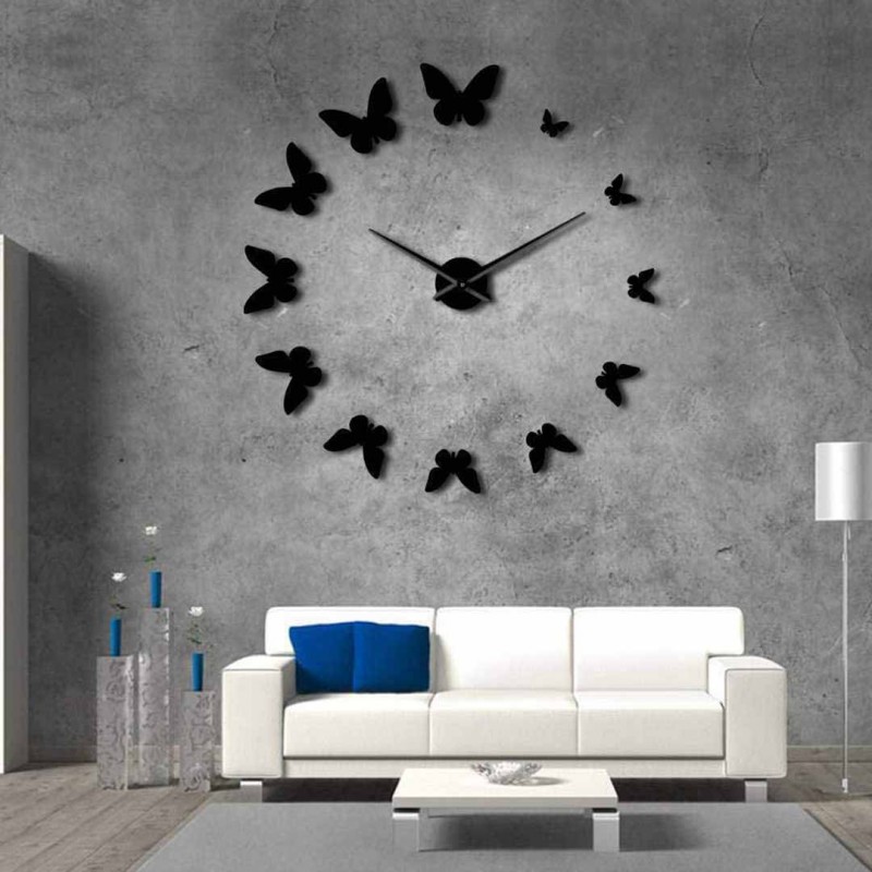 Creative Clock Butterfly Sticker 3d Wall Clock