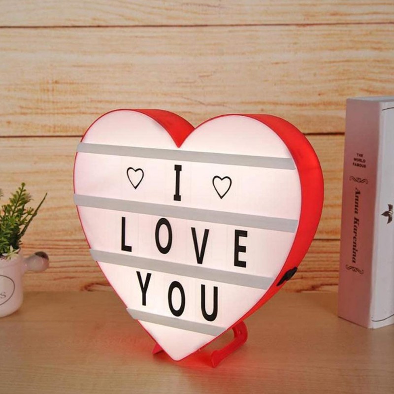 Light Box Heart Shape Night Lamp