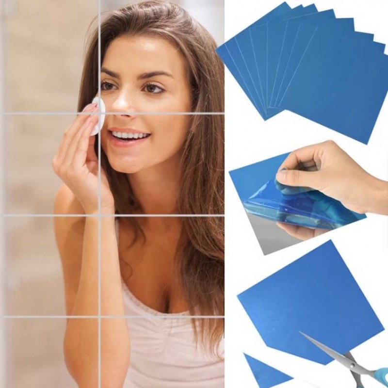 Acrylic Wall Mirror Stickers For Decoration 15 Pieces