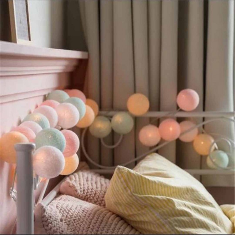 Led Cotton Balls Fairy Light